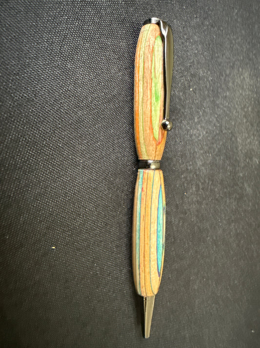 Beautiful hand-turned wooden twist action pen