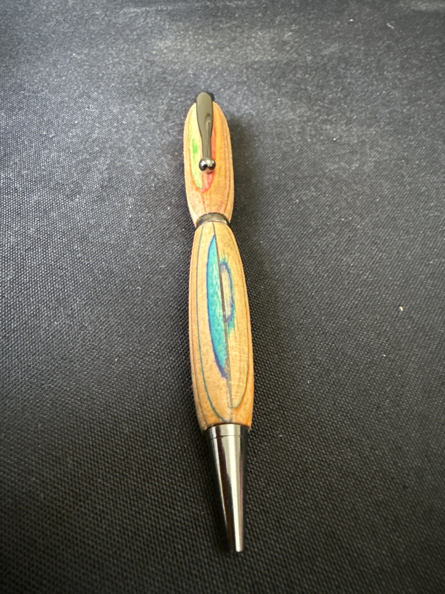 Beautiful hand-turned wooden twist action pen