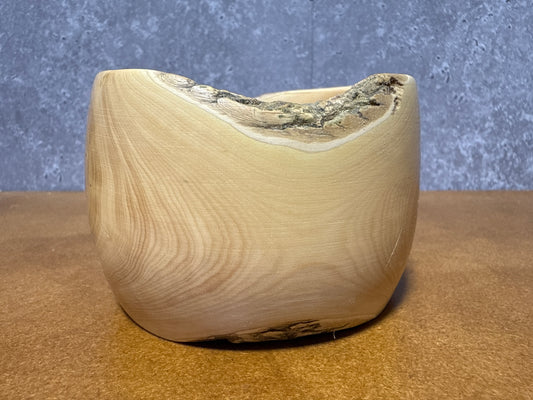 English boxwood live edge bowl made