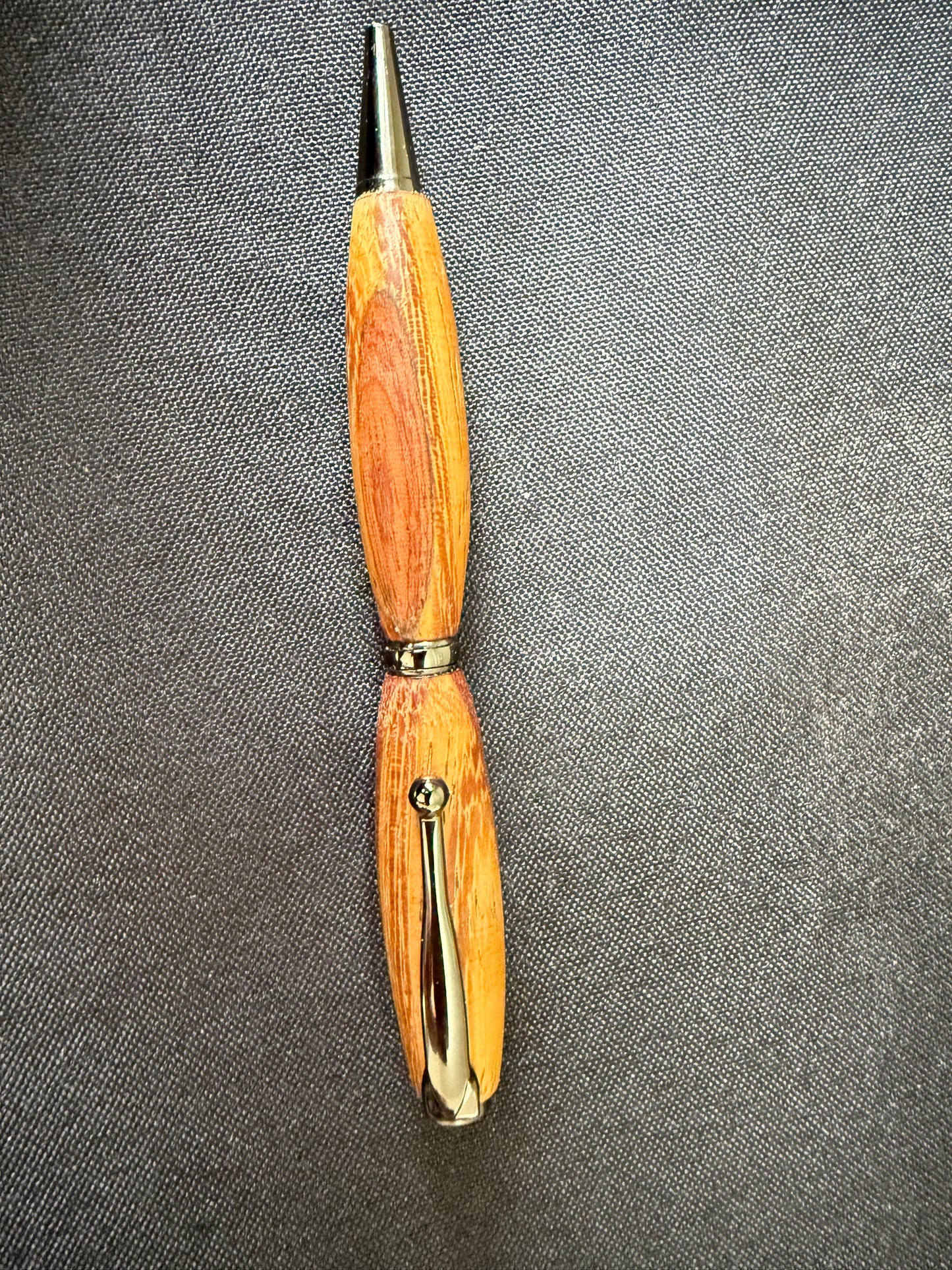 Beautiful hand-turned wooden twist action pen