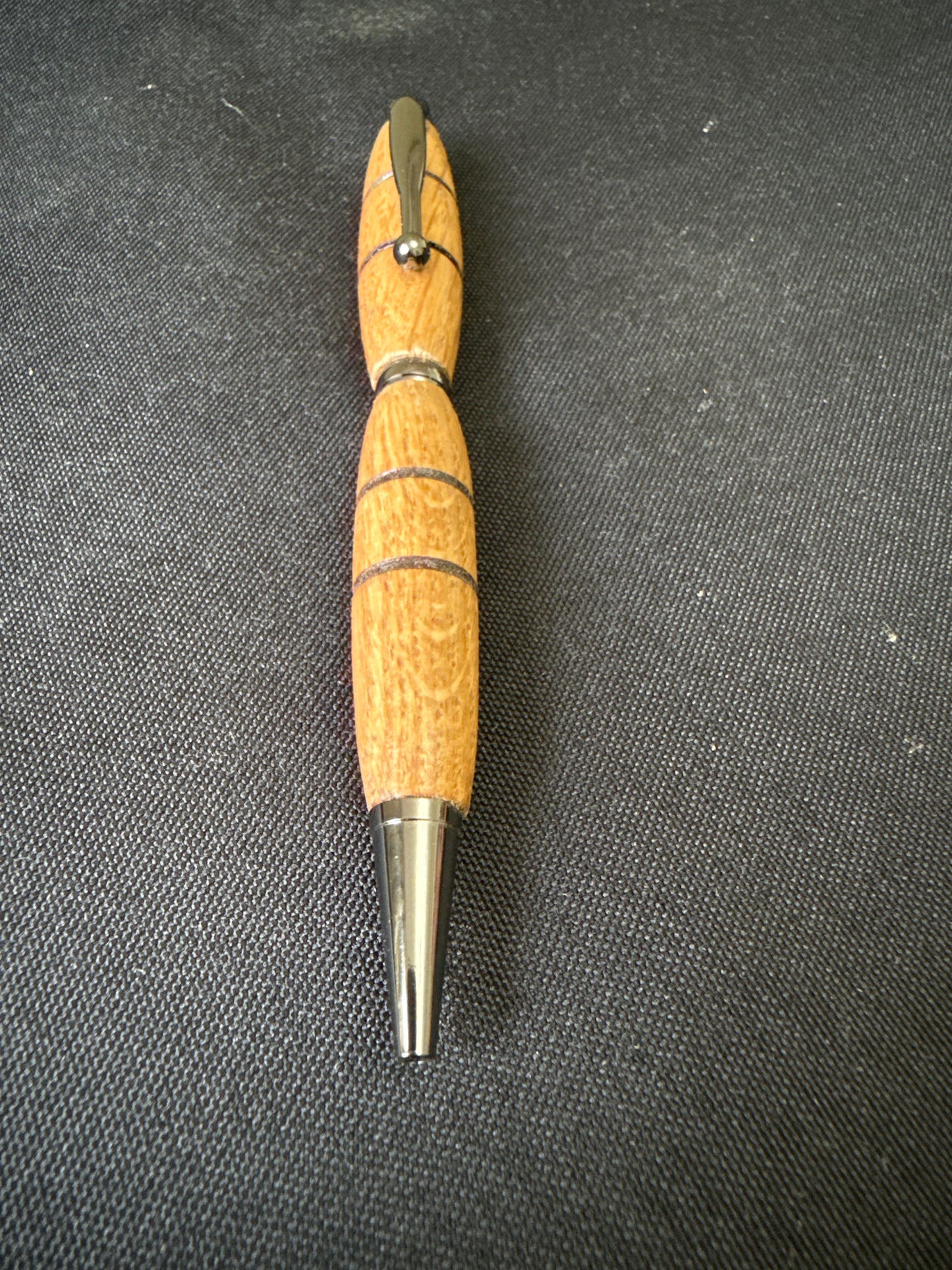 Beautiful hand-turned wooden twist action pen